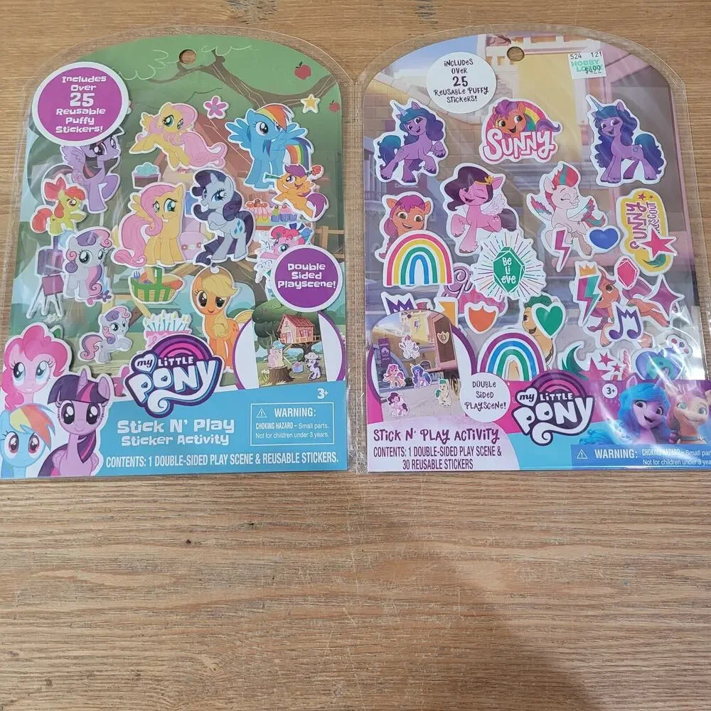 My Little Pony Grab & Go Play Pack Stick N Play Activity Colorforms Lot Of 6 New
